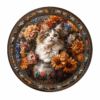 Mindful Wooden Jigsaw Puzzle – Beautiful tricolor cat