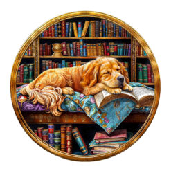 Mindful Wooden Jigsaw Puzzle – book's Golden Retriever