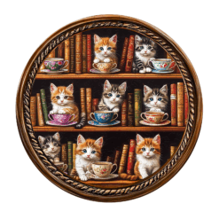 Mindful Wooden Jigsaw Puzzle – Cat coffee library