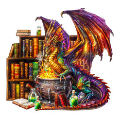 Mindful Wooden Jigsaw Puzzle – dragon magic potion