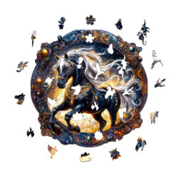 Alternative view of Mindful Wooden Jigsaw Puzzle –Elegant horse