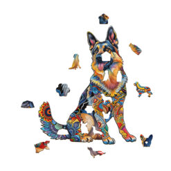 Alternative view of Mindful Wooden Jigsaw Puzzle - Handsome German Shepherd