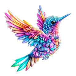 Mindful Wooden Jigsaw Puzzle – Jewel hummingbird