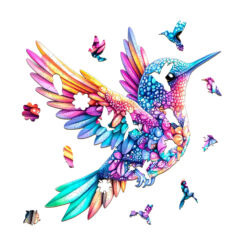 Alternative view of Mindful Wooden Jigsaw Puzzle – Jewel hummingbird
