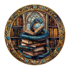 Mindful Wooden Jigsaw Puzzle – Magic library snake