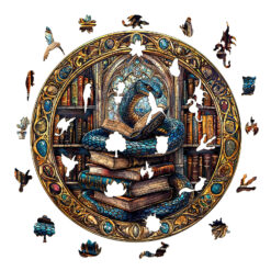 Alternative view of Mindful Wooden Jigsaw Puzzle – Magic library snake