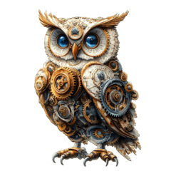 Mindful Wooden Jigsaw Puzzle – Mechanical owl