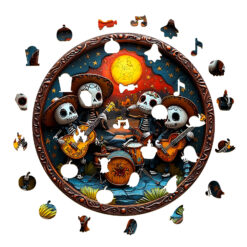 Alternative view of Mindful Wooden Jigsaw Puzzle –Mexican bands