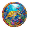 Mindful Wooden Jigsaw Puzzle – retro turtle