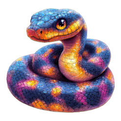 Mindful Wooden Jigsaw Puzzle – snake