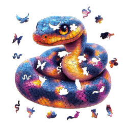 Alternative view of Mindful Wooden Jigsaw Puzzle – snake