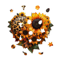 Alternative view of Mindful Wooden Jigsaw Puzzle – sunflower