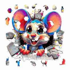 Alternative view of Mindful Wooden Jigsaw Puzzle - wall rat-2