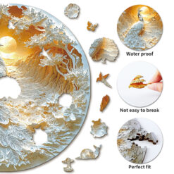 Alternative view of Mindful Wooden Jigsaw Puzzle –3D Beautiful Peacock