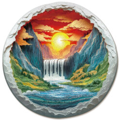 Mindful Wooden Jigsaw Puzzle – 3D Canyon Waterfall