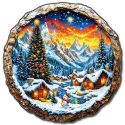Mindful Wooden Jigsaw Puzzle – 3D Christmas Town 2