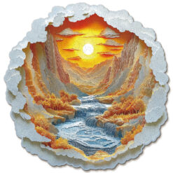 Mindful Wooden Jigsaw Puzzle –3D Sunset Light