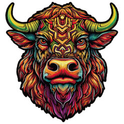 Mindful Wooden Jigsaw Puzzle – Angry Bull