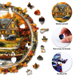 Alternative view of Mindful Wooden Jigsaw Puzzle – Autumn scenery