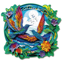 Mindful Wooden Jigsaw Puzzle – Beautiful hummingbird