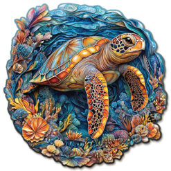 Mindful Wooden Jigsaw Puzzle – Brave Sea Turtle