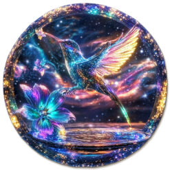 Mindful Wooden Jigsaw Puzzle – Celestial Hummingbird