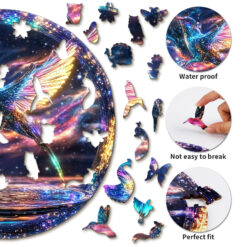 Alternative view of Mindful Wooden Jigsaw Puzzle – Celestial Hummingbird