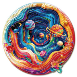 Mindful Wooden Jigsaw Puzzle – Colorful Universe