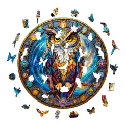 Alternative view of Mindful Wooden Jigsaw Puzzle – Cosmic Watcher
