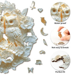 Alternative view of Mindful Wooden Jigsaw Puzzle – Couple Owl
