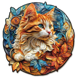 Mindful Wooden Jigsaw Puzzle – Curious Kitten