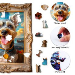 Alternative view of Mindful Wooden Jigsaw Puzzle – Dog Photo Frame