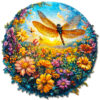 Mindful Wooden Jigsaw Puzzle –Dragonfly and Flowers