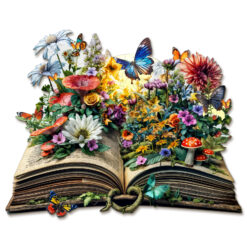 Mindful Wooden Jigsaw Puzzle – Flowers on the Book
