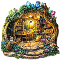 Mindful Wooden Jigsaw Puzzle –Forest Mushroom House