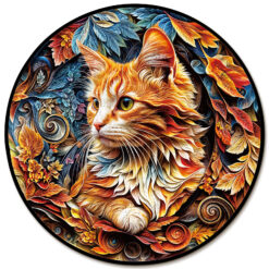 Mindful Wooden Jigsaw Puzzle –  Gentle Kitten