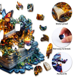 Alternative view of Mindful Wooden Jigsaw Puzzle – Magic Book