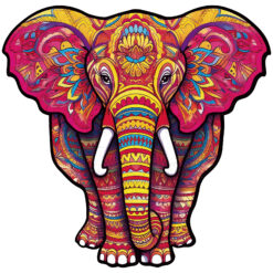 Mindful Wooden Jigsaw Puzzle – Mandala Elephant