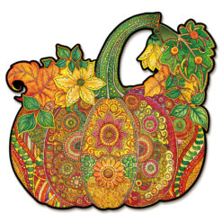 Mindful Wooden Jigsaw Puzzle – Mandala Pumpkin