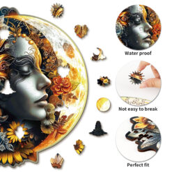 Alternative view of Mindful Wooden Jigsaw Puzzle –Moon Goddess