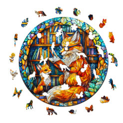 Alternative view of Mindful Wooden Jigsaw Puzzle – Mother Fox Storytime-2