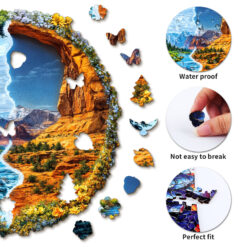 Alternative view of Mindful Wooden Jigsaw Puzzle –National Forest Park