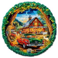 Mindful Wooden Jigsaw Puzzle – Nightlife car