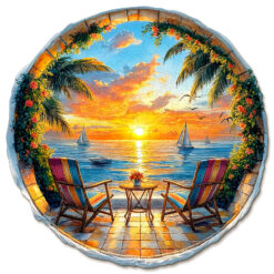 Mindful Wooden Jigsaw Puzzle – Ocean Sunset