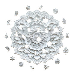 Alternative view of Mindful Wooden Jigsaw Puzzle – paper mandala-1