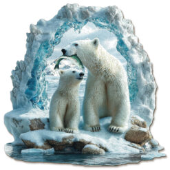 Mindful Wooden Jigsaw Puzzle – Polar bear mother and cub