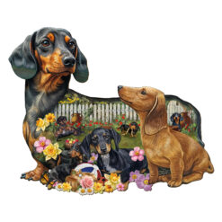 Mindful Wooden Jigsaw Puzzle – Puppy Garden