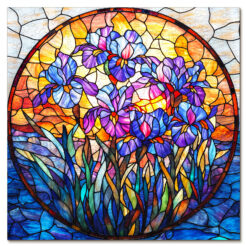 Mindful Wooden Jigsaw Puzzle – Purple Glass Iris