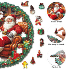 Alternative view of Mindful Wooden Jigsaw Puzzle – Santa Claus