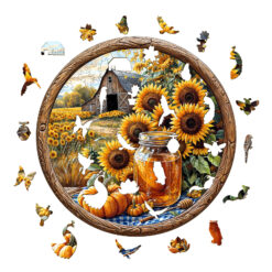 Alternative view of Mindful Wooden Jigsaw Puzzle – seek and find bees